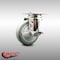 Service Caster 4 Inch 316SS Gray Polyurethane Wheel Swivel Top Plate Caster with Brake SCC SCC-SS31620S414-PPUB-TLB - alternate 2